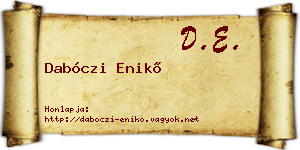 Dabóczi Enikő névjegykártya