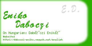 eniko daboczi business card